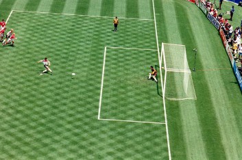 Un'azione in fuori gioco durante la coppa del mondo del 1994 - Germania - Bulgheria